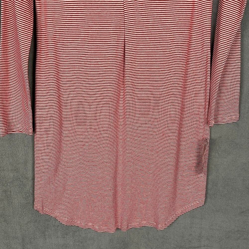 Lauren Ralph Lauren Sleep Shirt Womens Large Red White Striped Nightgown Pajamas - Picture 3 of 11